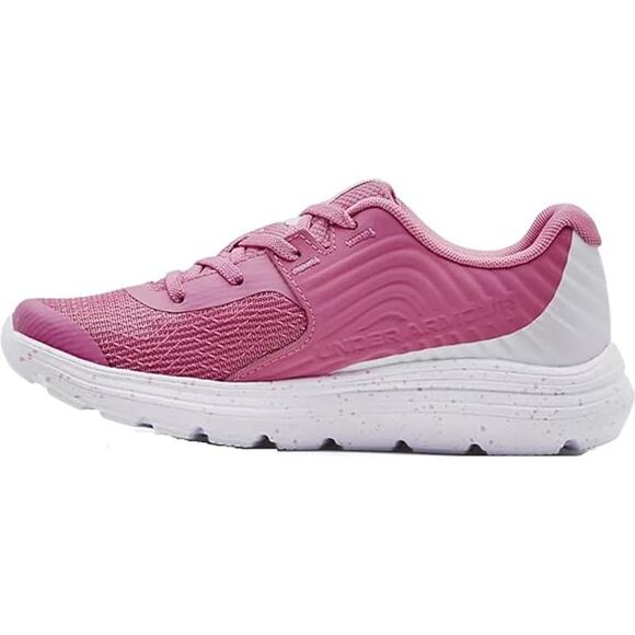 Under Armour Girl's Grade School Outhustle Shoes/Sneakers (Pink/White) Size 4.5 - Picture 2 of 5